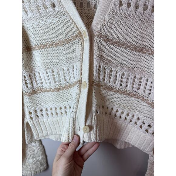 Jonathan Simkhai Joyce Cardigan Bone Multi Womens Size Large NWT $445 - Picture 12 of 16